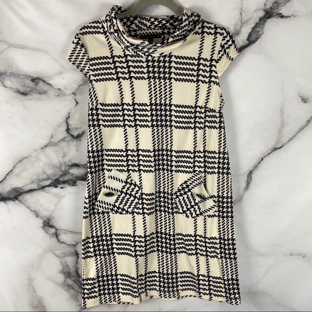 Tiana B. Black and White Retro Dress